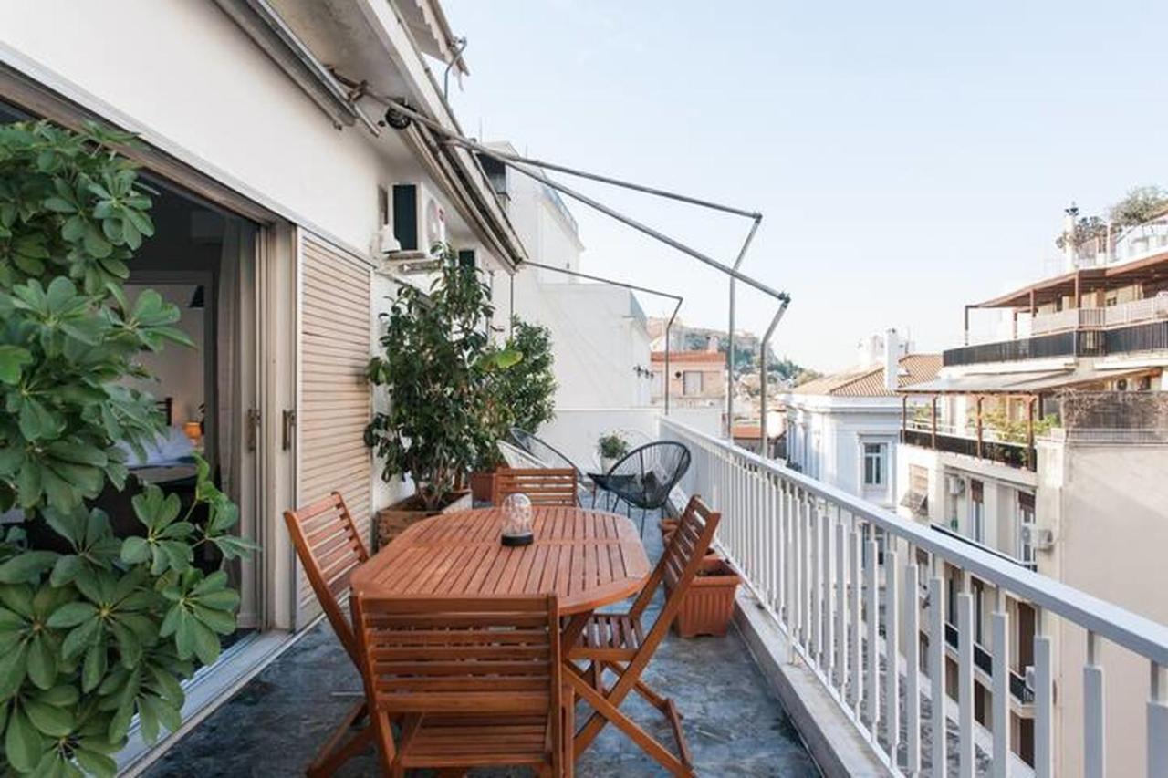 아테네 A Masterpiece In Plaka With Big Balcony And Acropolis View 아파트 외부 사진