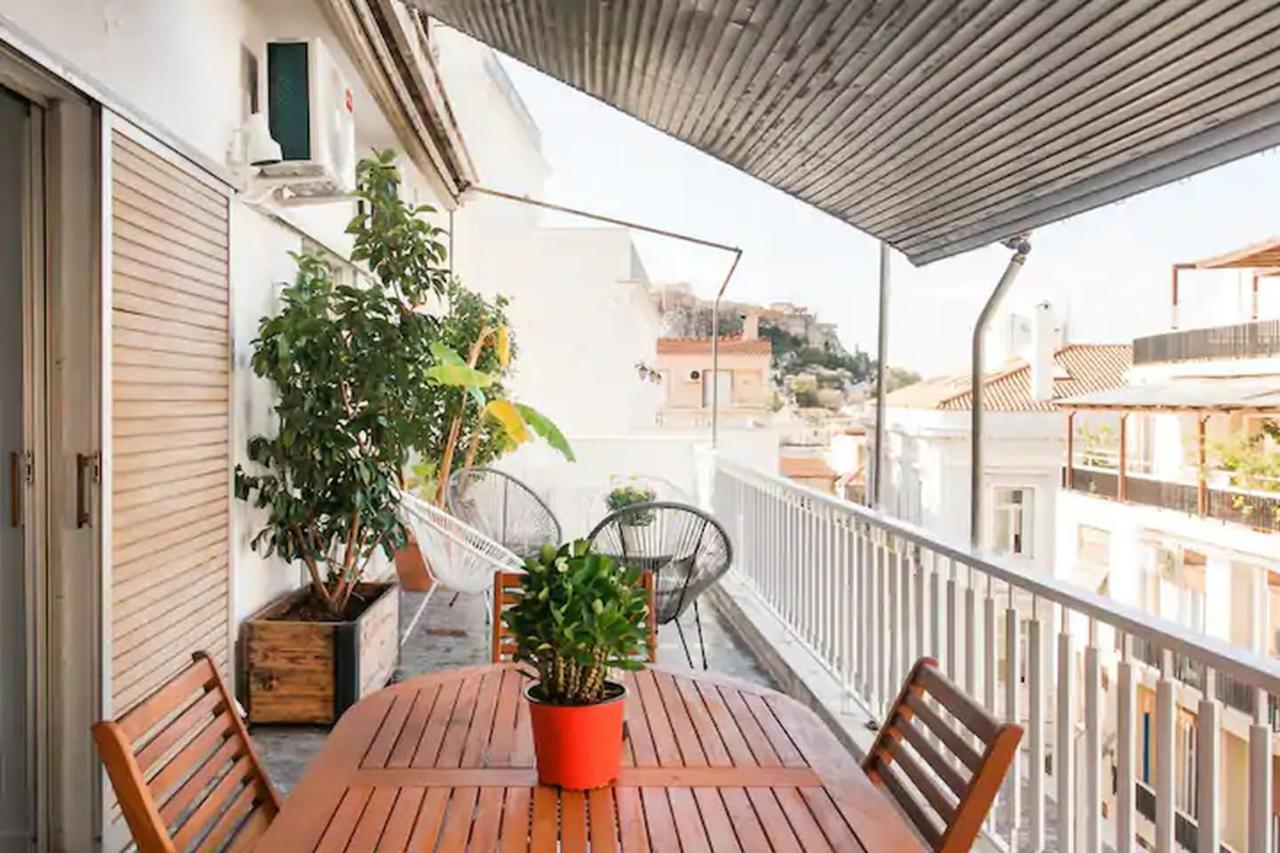 아테네 A Masterpiece In Plaka With Big Balcony And Acropolis View 아파트 외부 사진